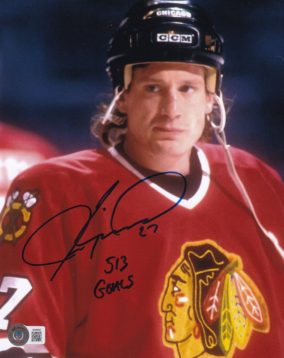 JEREMY ROENICK Chicago Blackhawks Autographed SIGNED Hockey